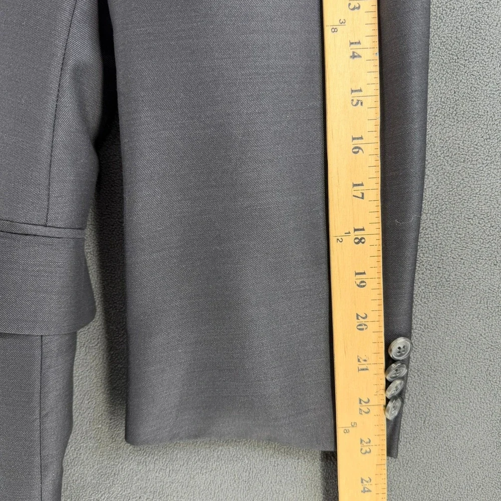Joseph Abboud Ermenegildo Zegna Wool Blazer Mens 48S Custom Gray Sport Coat 1402